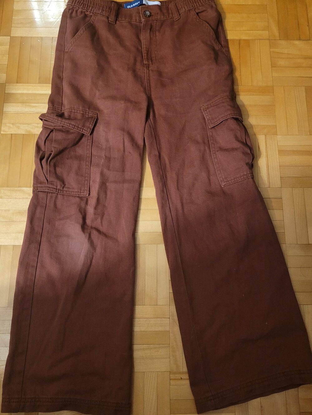 Old Navy Girl Rust Wide-Leg Cargo Pants